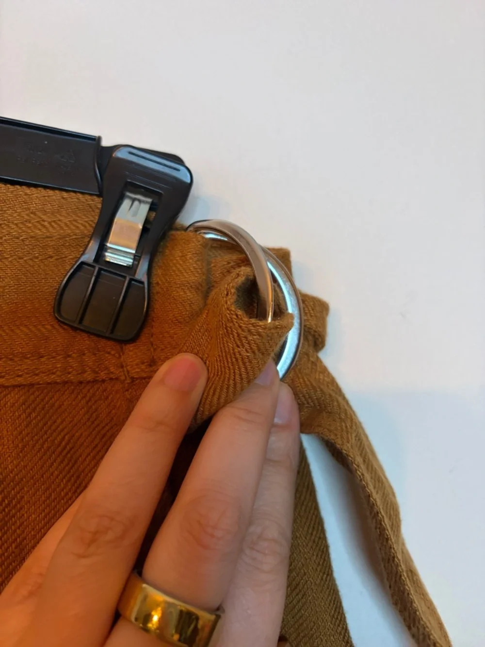 Zara Rust Wrap-Style Maxi Skirt with Side Ring - Picture 3 of 4